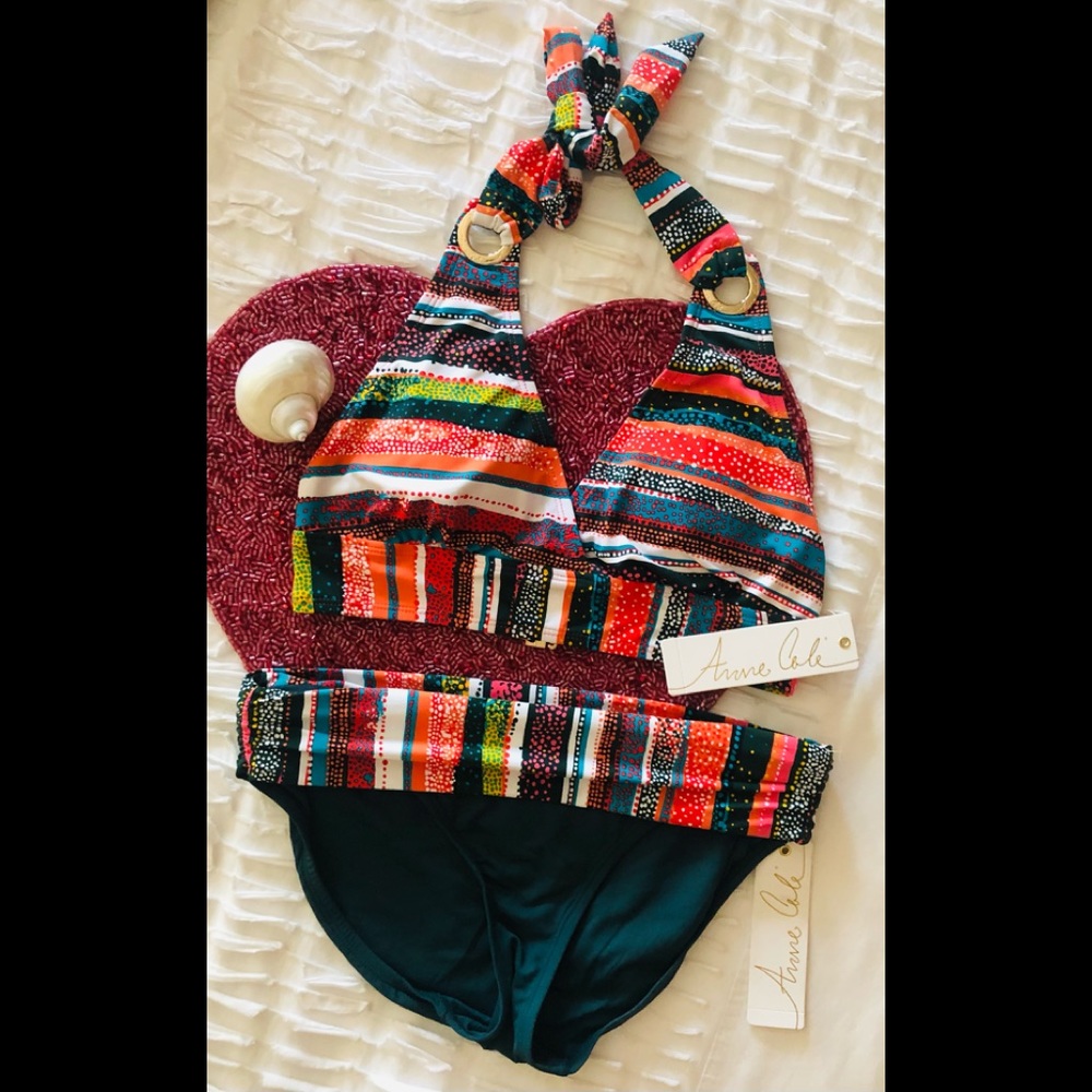 NWT Anne Cole swim bikini set size S